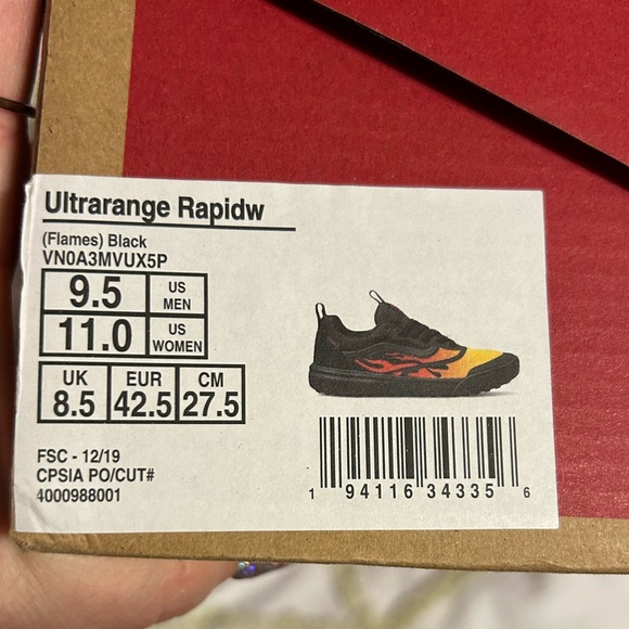 Vans Ultrarange Rapidweld Flames Size Men 9.5 Women 11 - Picture 9 of 10